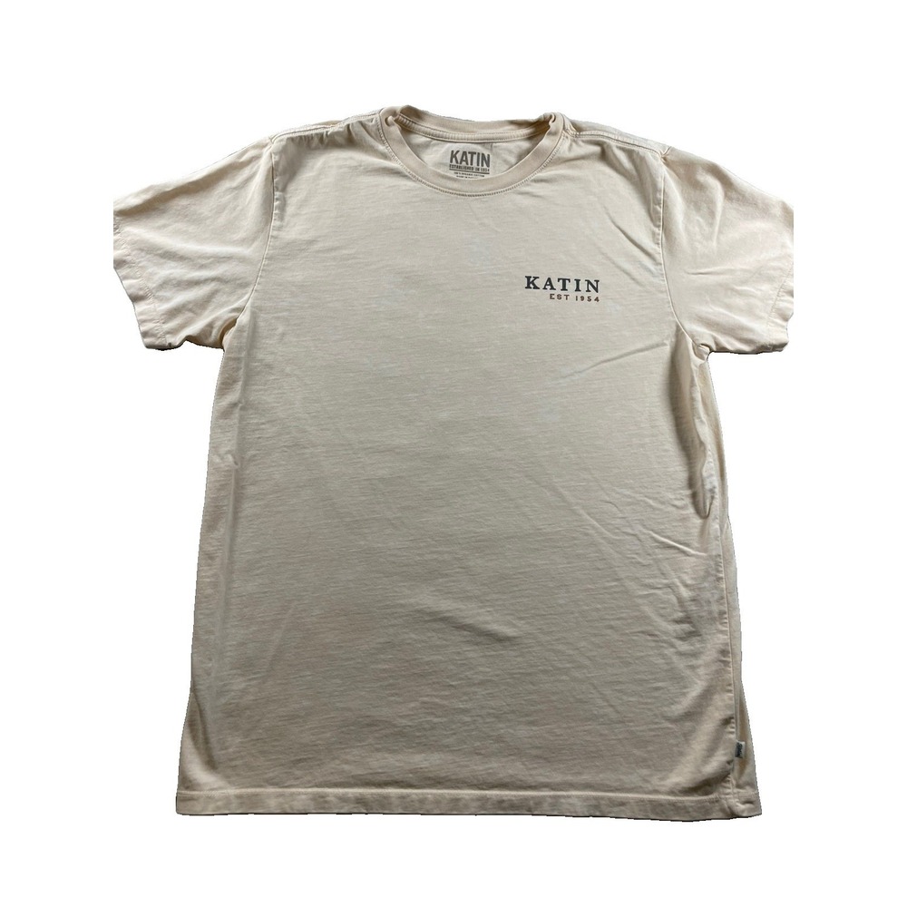 Katin Men's Short Sleeve Crew Neck T-Shirt Skeleton Rose Pink Tee Size M